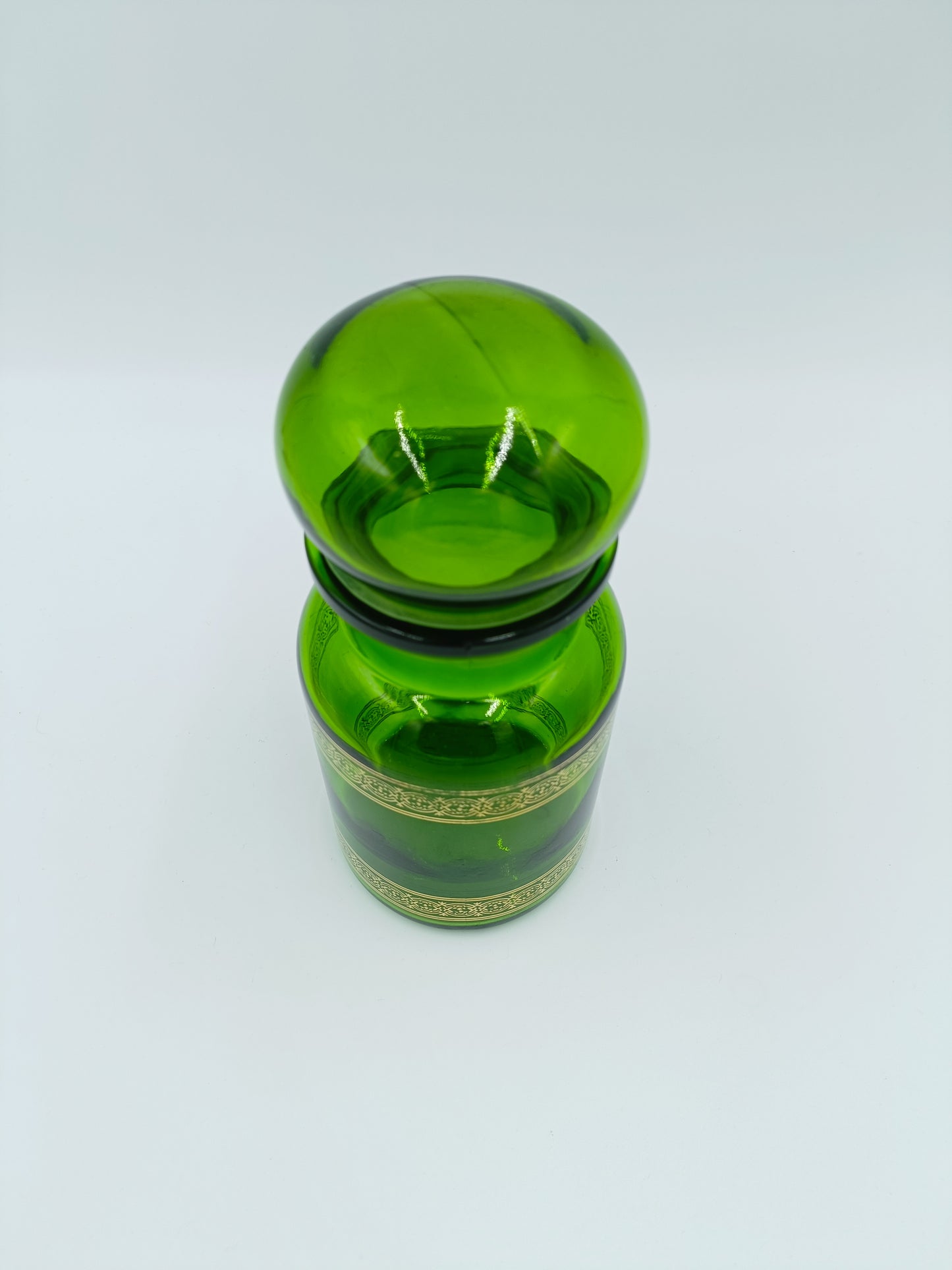 Bocal en verre vert