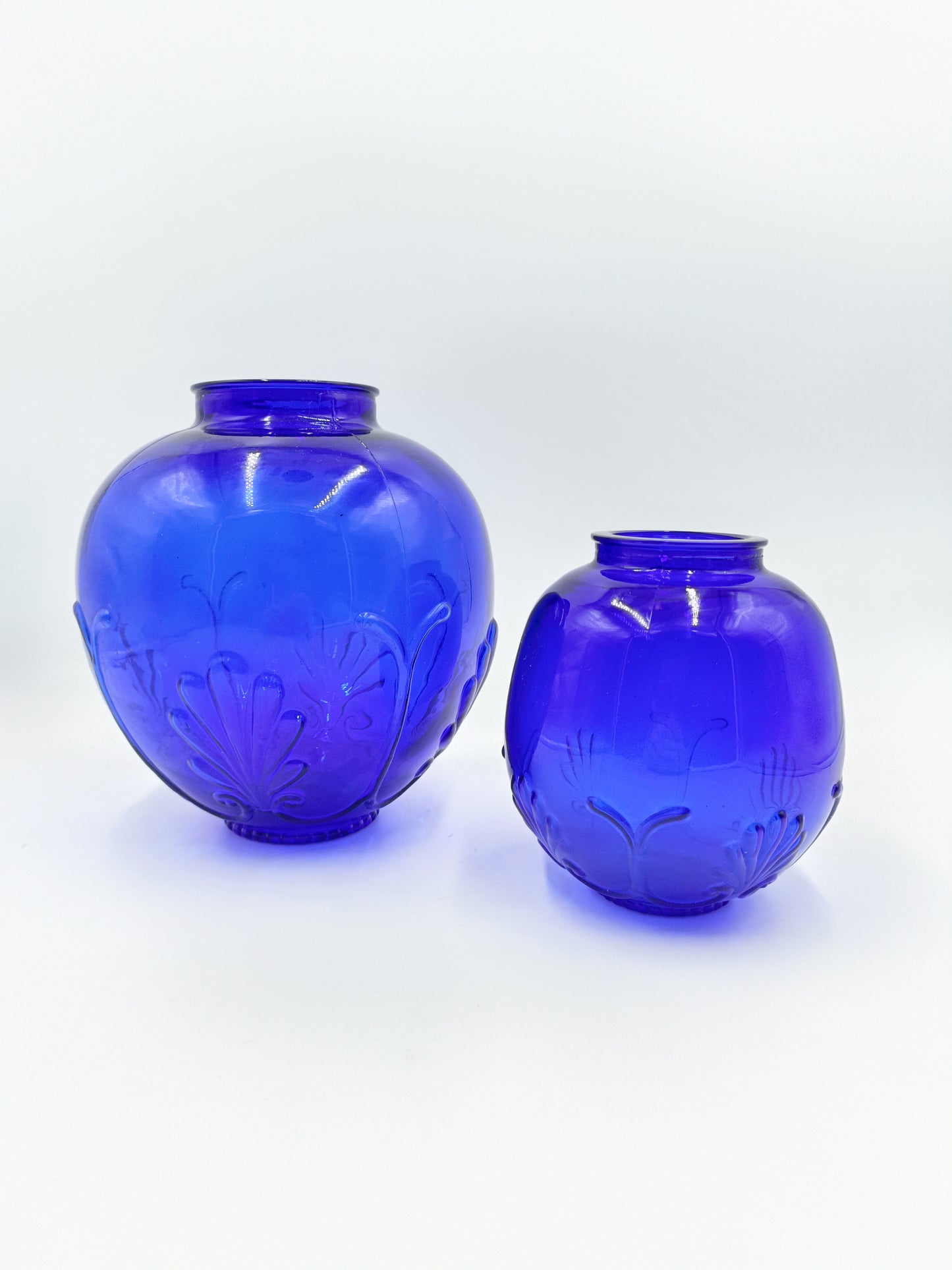 Duo de vases bleu